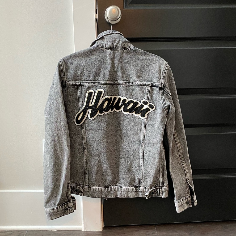 Hawaii men’s black denim jacket